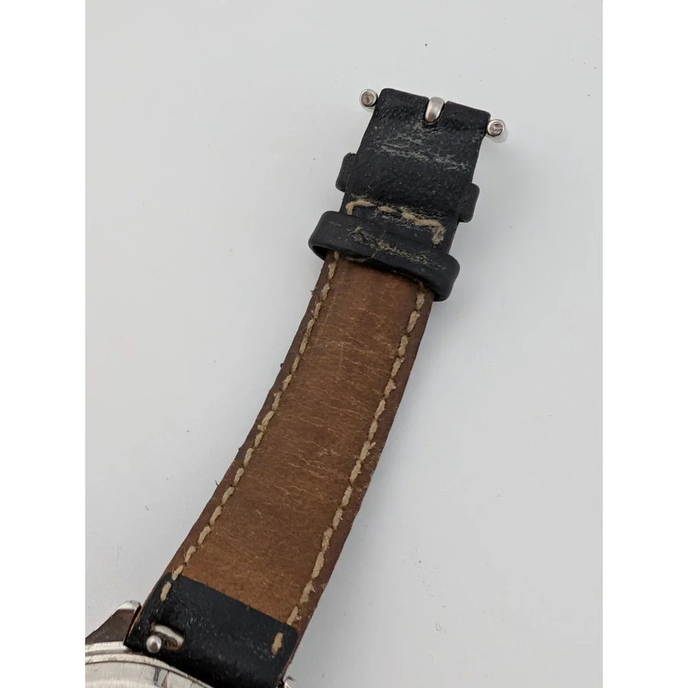 Arnette Watch‎ Womens 33mm Case 100M WR Black Leather Band- New Battery